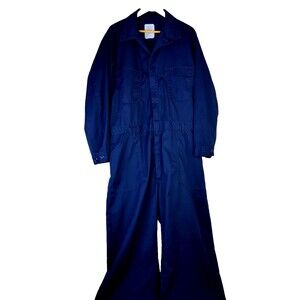 U S Nany Blue Utility Coveralls 48L Workwear Jumpsuit Mechanic Boiler Suit